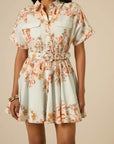 Hemant & Nandita Ezra Short Sleeve Dress in Blue