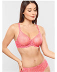 Cassiopee Full Cup Bra in Electric Pink