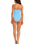 Ines Bandeau with Shelf Bra in Pale Blue