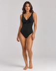Karla Colletto Lola V-Neck One-Piece in Black