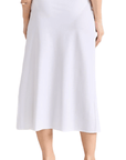 Karla Colletto Tess Long Straight Skirt in White
