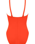 Lise Charmel Grace Infiniti Plunging Back Swimsuit in Orange Infiniti