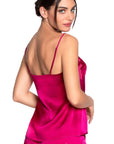 Splendeur Soie Camisole & Short Set in Carmin