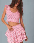 LoveShackFancy Dovi Top in Cherry Pink