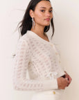 LoveShackFancy Lily Cardigan in Frosted Candy