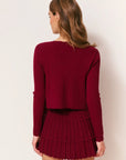 LoveShackFancy Martti Cardigan in Spiced Berry