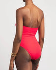 Melissa Odabash Cozumel One-Piece Swimsuit in Red Ribbed