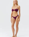Melissa Odabash Istanbul Bandeau Bikini in Bordeaux