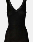 Oscalito Ribbed V-Neck Camisole in Black