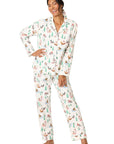 PJ Salvage Holiday Dogs Flannel Long PJ Set