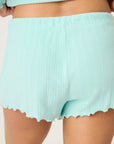 PJ Salvage Pointelle Tank Top and Shorts in Light Mint