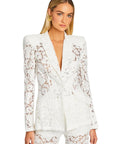 Sans Faff Kensington Lace Blazer in White