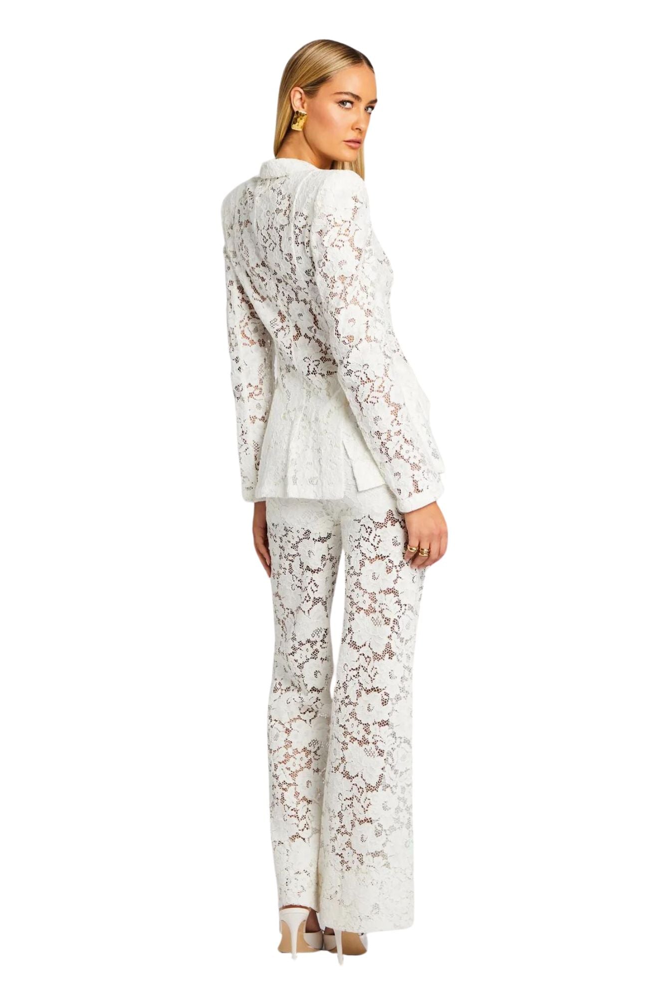 Sans Faff Kensington Lace Blazer in White