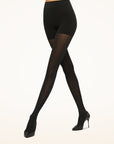 Wolford Tummy 66 Control Top Tights in Black, view 1