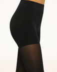 Wolford Tummy 66 Control Top Tights in Black, view 3
