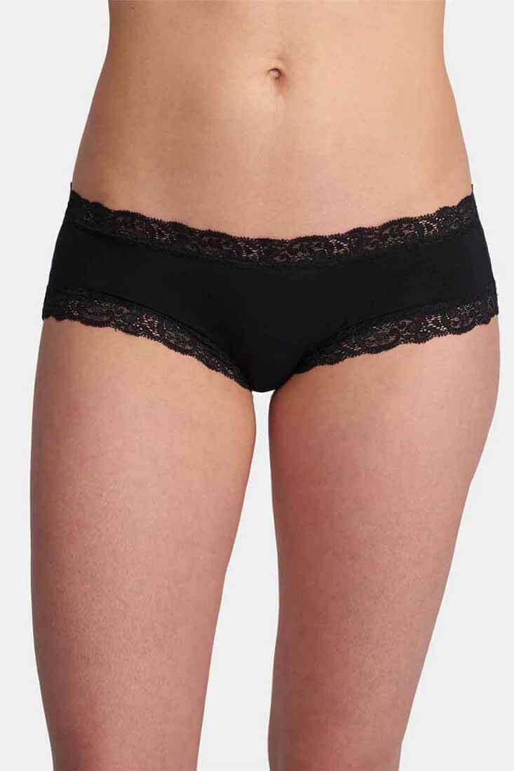 Fleur't Iconic Boyshort Color: Black, Malibu, Skylight, Rosette, Champagne, Chantilly, Heather Grey/Chantilly, Seashell, Black/Seashell, Coral Sea-D, Eventide, Twilight, Eventide/Cloud Soft Size: S, M, L at Petticoat Lane Greenwich, CT