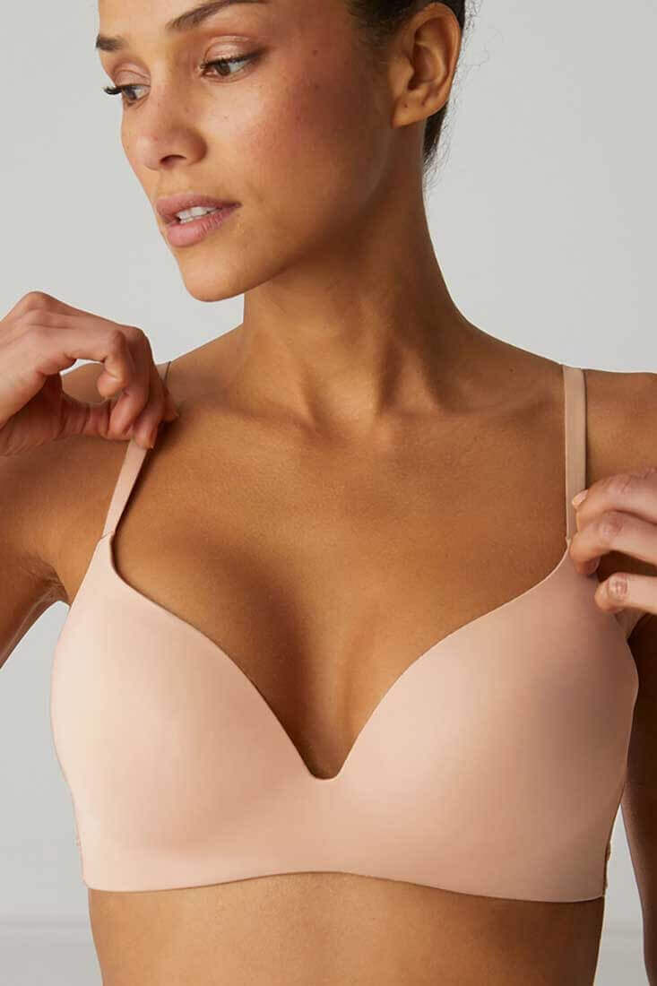 Simone Perele Essential Wireless Bra Color: Peau Rose Size: XS at Petticoat Lane Greenwich, CT