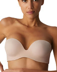Simone Perele Essential Strapless Bra Color: Peau Rose Size: 30D at Petticoat Lane Greenwich, CT