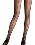 Wolford Individual 10 Back Seam Tights Color: Black Size: S at Petticoat Lane Greenwich, CT