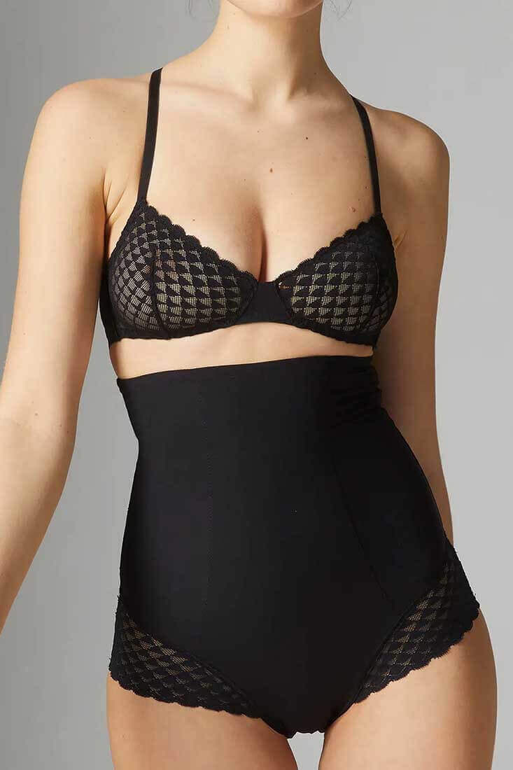 Simone Perele Subtile High Waist Shaper Brief Color: Black Size: XS at Petticoat Lane  Greenwich, CT