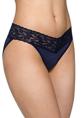 Hanky Panky Organic Cotton V-Kini Color: Navy Size: S at Petticoat Lane  Greenwich, CT