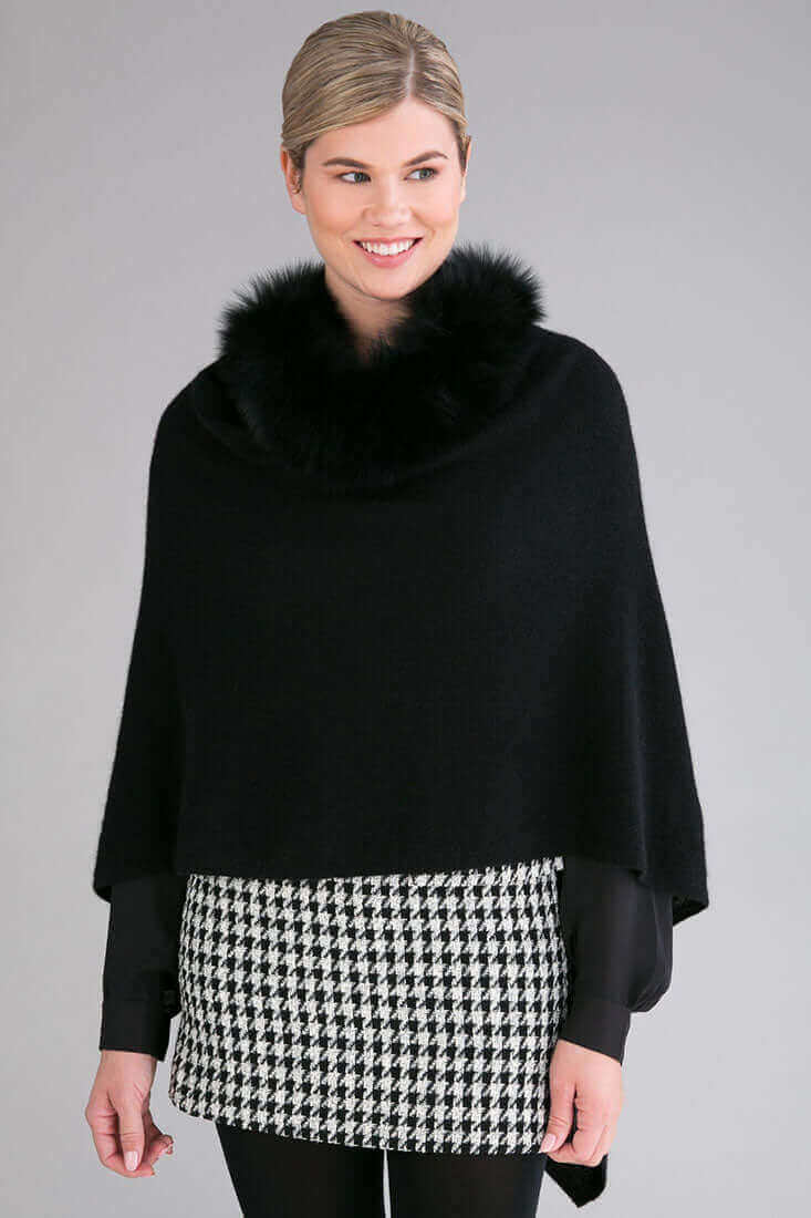 Alashan Cashmere Cashmere Luxe Windchill Fox Color: Ebony at Petticoat Lane Greenwich, CT