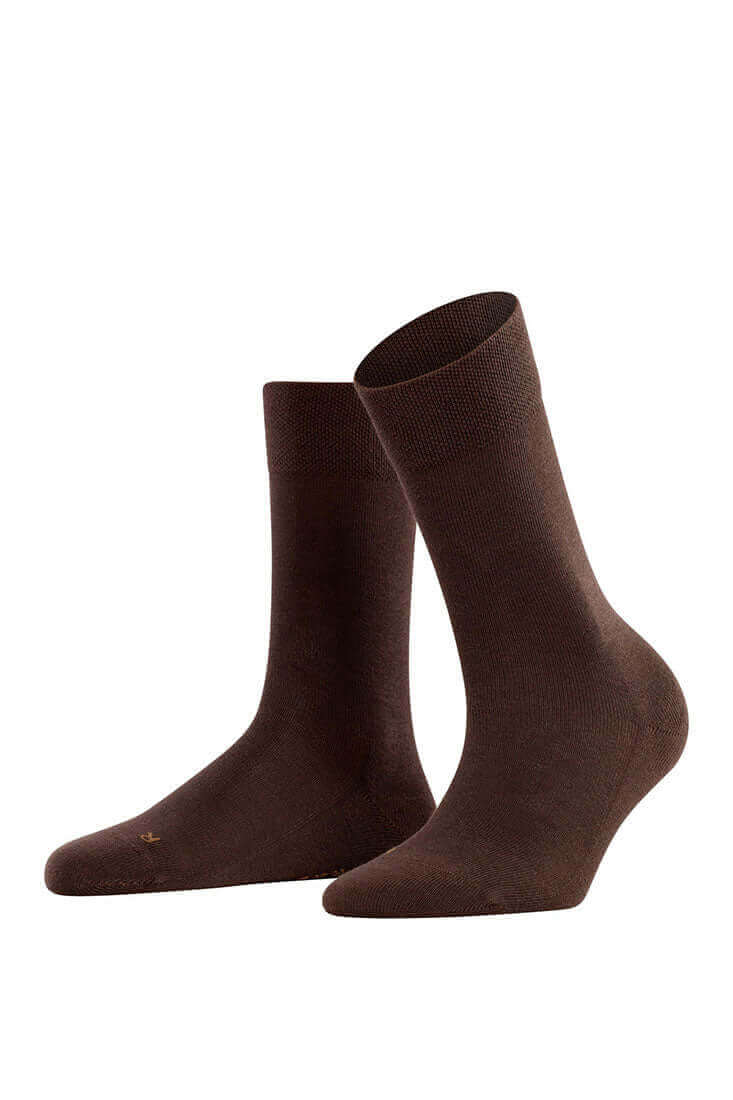 Falke Sensitive London Women's Socks Color: Dark Brown Size: 35-38 at Petticoat Lane Greenwich, CT