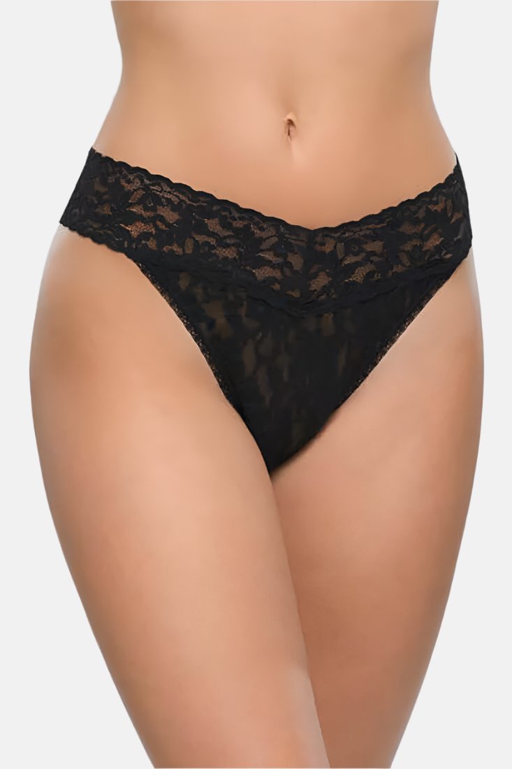 Hanky Panky Original Rise Thong Color: Black at Petticoat Lane Greenwich, CT
