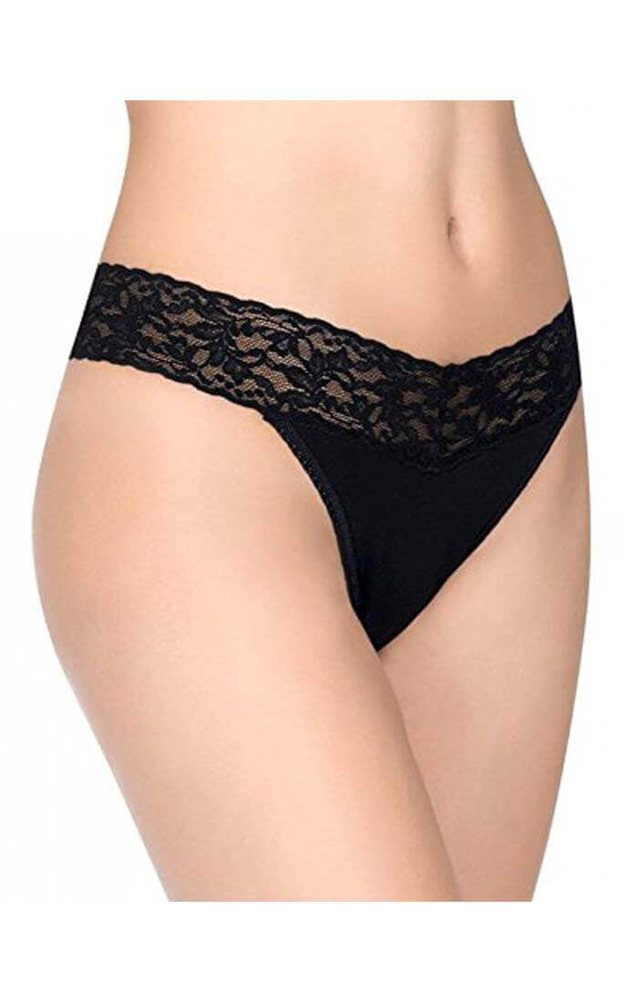 Hanky Panky Organic Cotton Original Rise Thong Color: Navy, Chai, Black, White, Cucumber Green, French Lavender at Petticoat Lane Greenwich, CT