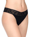 Hanky Panky Organic Cotton Original Rise Thong Color: Navy, Chai, Black, White, Cucumber Green, French Lavender at Petticoat Lane Greenwich, CT