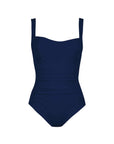 Karla Colletto Basic Square Neck Color: Navy Size: 8 at Petticoat Lane Greenwich, CT