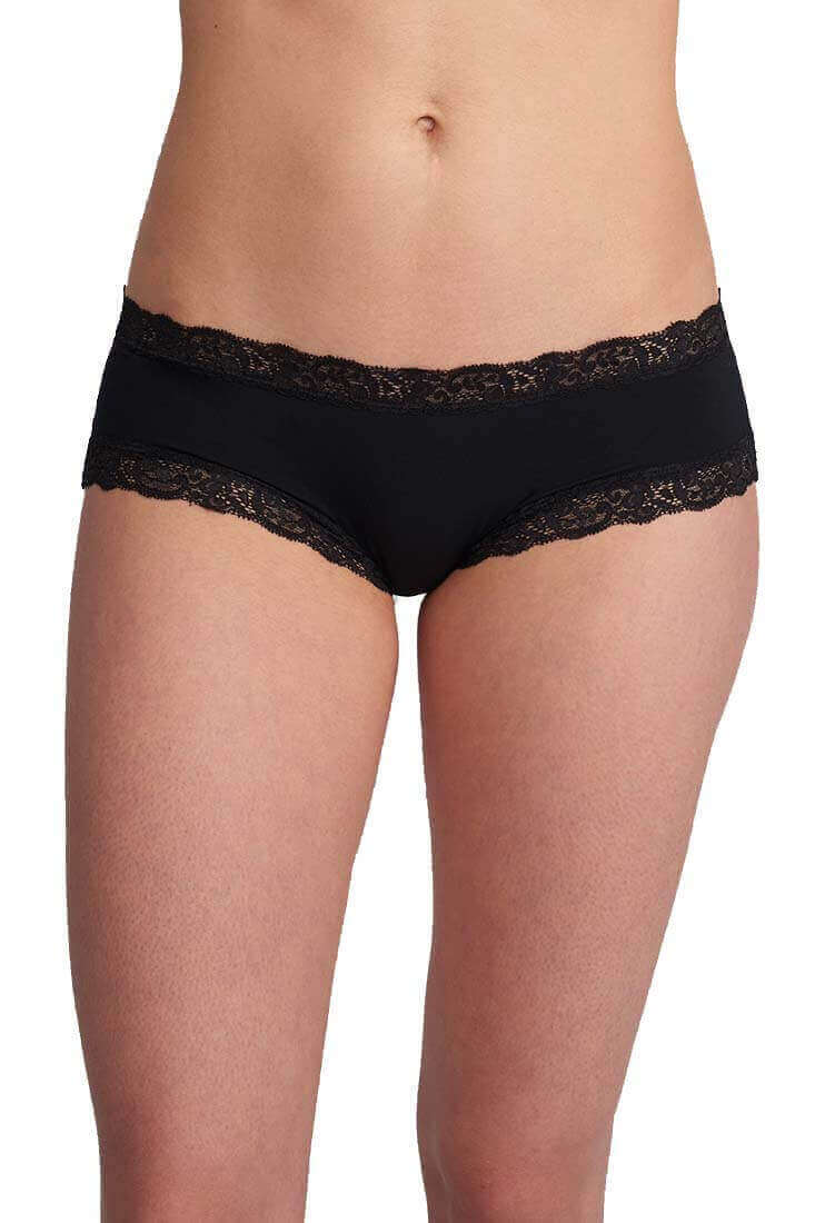Fleur't Iconic Boyshort Color: Black Size: S at Petticoat Lane Greenwich, CT