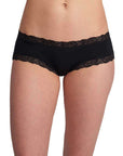 Fleur't Iconic Boyshort Color: Black Size: S at Petticoat Lane Greenwich, CT
