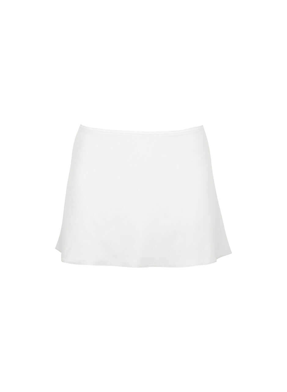 Karla Colletto Basic A-Line Skirt Color: White Size: XS at Petticoat Lane Greenwich, CT