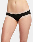 Fleur't Iconic Boyshort Color: Black/Seashell Size: S at Petticoat Lane Greenwich, CT