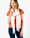 Alpine Cashmere Alta Shawl Color: Oyster, Ebony, Silver, Ballet, Ice, Mushroom at Petticoat Lane Greenwich, CT