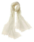 Alpine Cashmere Alta Shawl Color: Oyster at Petticoat Lane Greenwich, CT