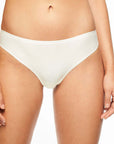 Chantelle Soft Stretch Thong Color: Ivory Size: O/S at Petticoat Lane Greenwich, CT