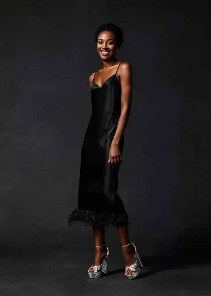 Cami NYC Raven Feather Dress 495.00 Petticoat Lane