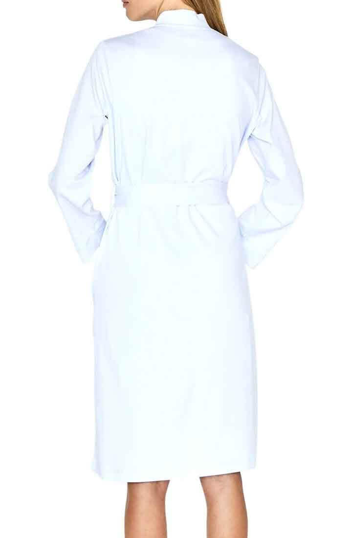 Elle Long Sleeve Robe in Navy/White
