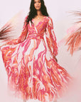 Rococo Sand Emily Long dress Color: PINK Size: XS, S, M at Petticoat Lane Greenwich, CT
