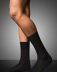 Falke No. 13 Finest Piuma Cotton Gentlemen Socks Color: Black, Dark Navy Size: 39-40, 41-42, 43-44, 45-46 at Petticoat Lane Greenwich, CT