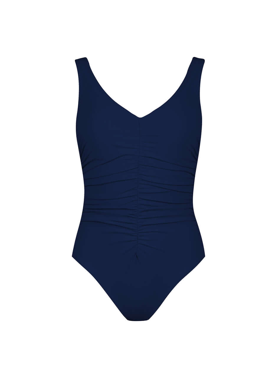Karla Colletto V Neck Silent Underwire Color: Black, Navy, Dahlia, Charcoal Size: 8, 10, 12, 14, 16 at Petticoat Lane Greenwich, CT