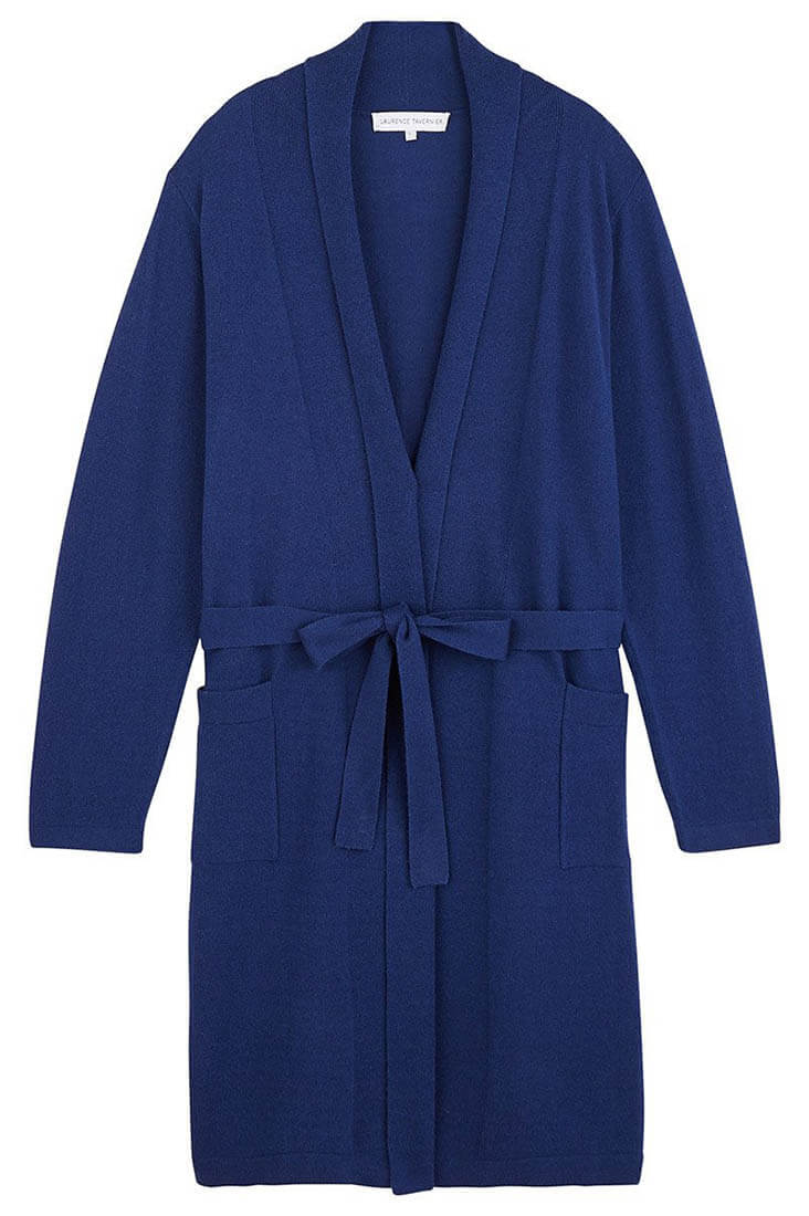 Laurence Tavernier Short Cashmere Cardigan Color: Blue Sapphire Size: XS, S at Petticoat Lane  Greenwich, CT