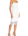Lace Midi Dress in Ivory