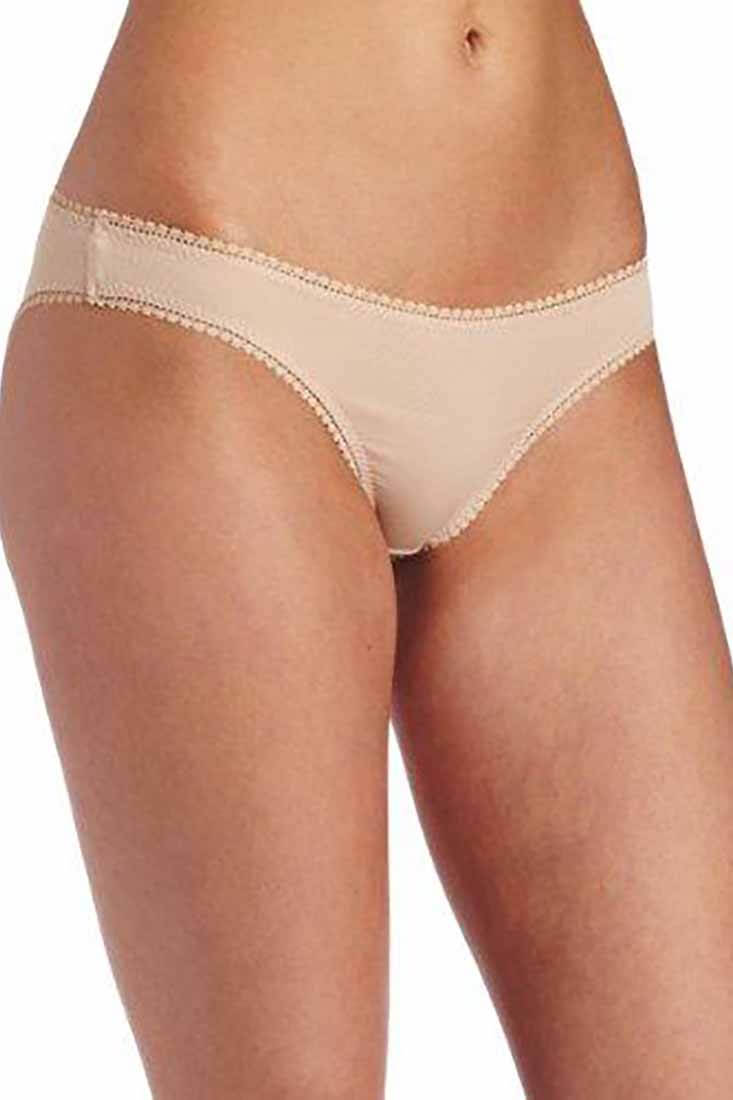 On Gossamer Cabana Cotton Bikini Color: Champagne Size: S at Petticoat Lane Greenwich, CT
