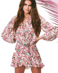 Rococo Sand Vie Short Dress Size: XS Color: Off White/Pink at Petticoat Lane Greenwich, CT