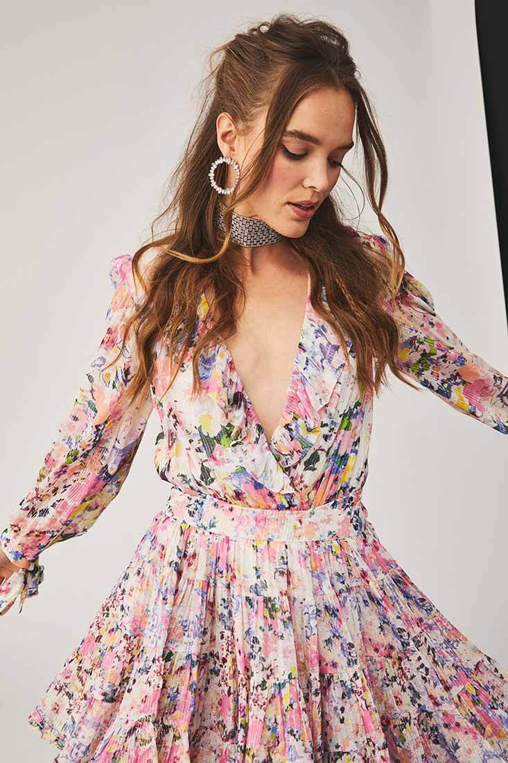 Rococo Sand Lelia Bodysuit Top Color: Multicolor Size: XS, S, M at Petticoat Lane Greenwich, CT