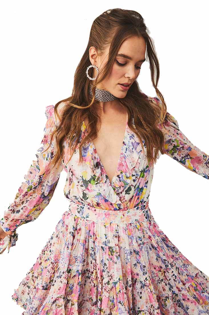Rococo Sand Lelia Bodysuit Top Color: Multicolor Size: XS at Petticoat Lane Greenwich, CT