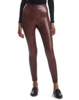 Commando Faux Leather Animal Legging Color: Brn.Croc Size: XS at Petticoat Lane Greenwich, CT
